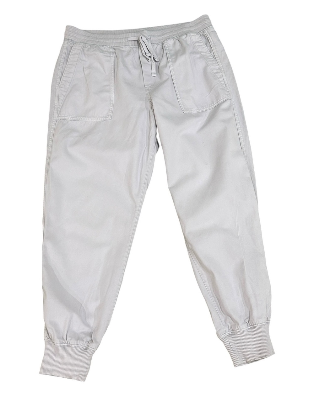 Gap linen/cotton blend light gray casual Drawstring waist Joggers size large